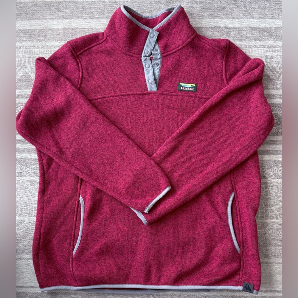 Women’s LL Bean Sweater Fleece Pullover Size-XL